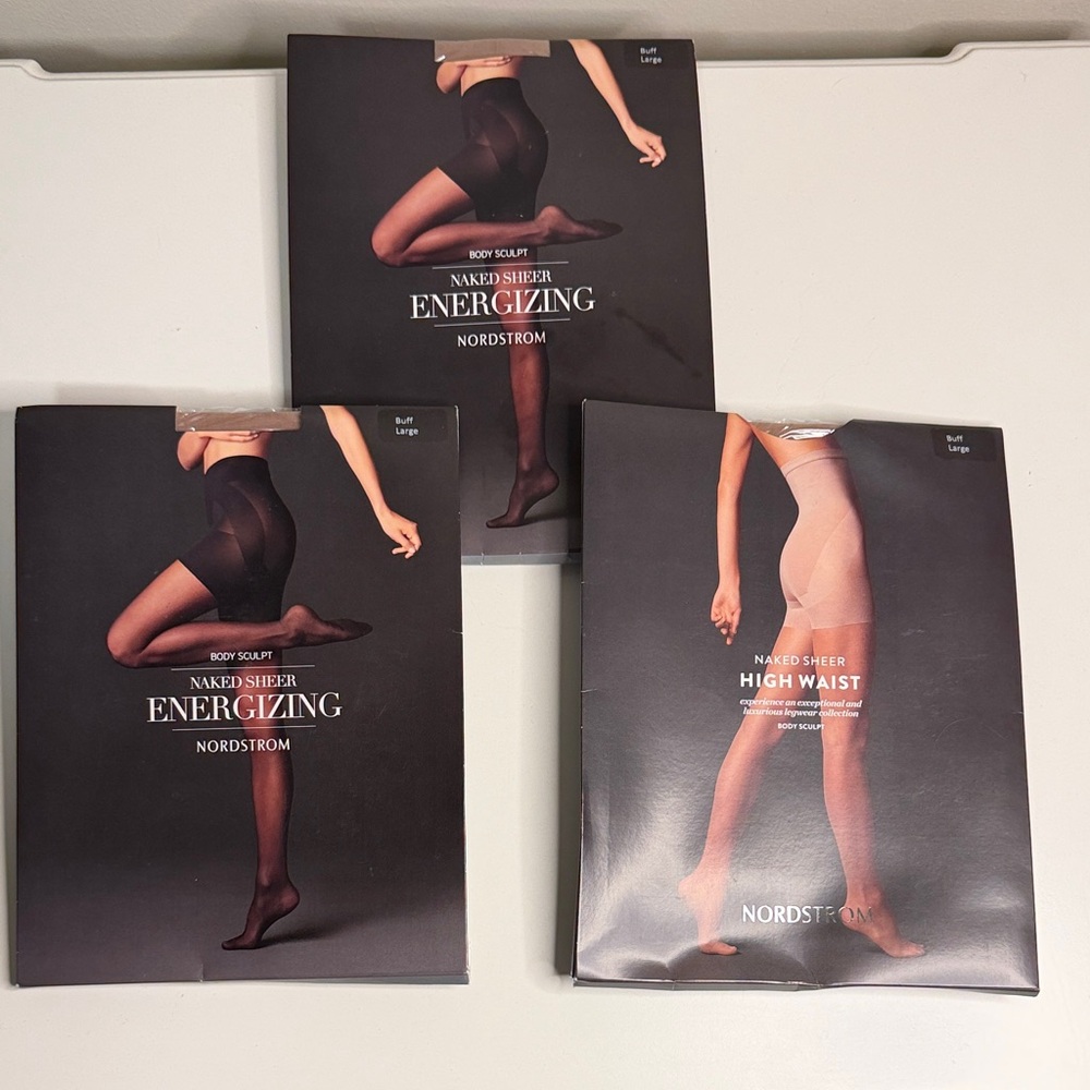 Nordstrom Black and Nude Sheer Tights